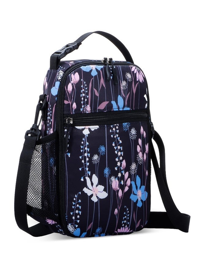 HAWEE Reusable Insulated Lunch Bag for Women - Portable Thermal Meal Tote with Adjustable Shoulder Strap & Bottle Pocket, Small Soft Cooler for Office, Work, Beach, Picnic & Travel - Image 1